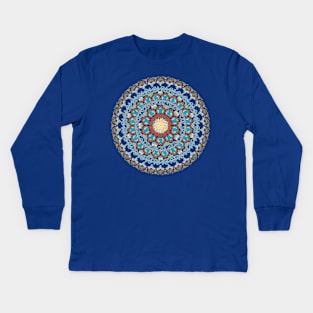 Elephant yoga Medallion Kids Long Sleeve T-Shirt